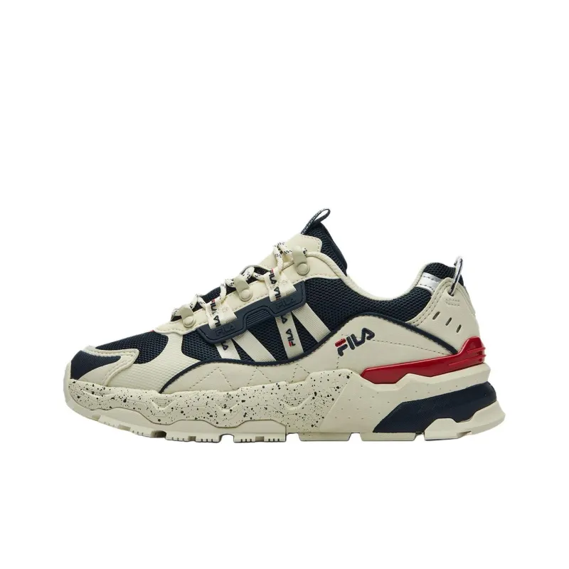FILA TREK Anti Slip Wear Resistant Low Top Casual Shoes Men's White-0