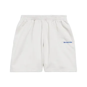 Balenciaga Casual Shorts Loose Fit Men's White Blue