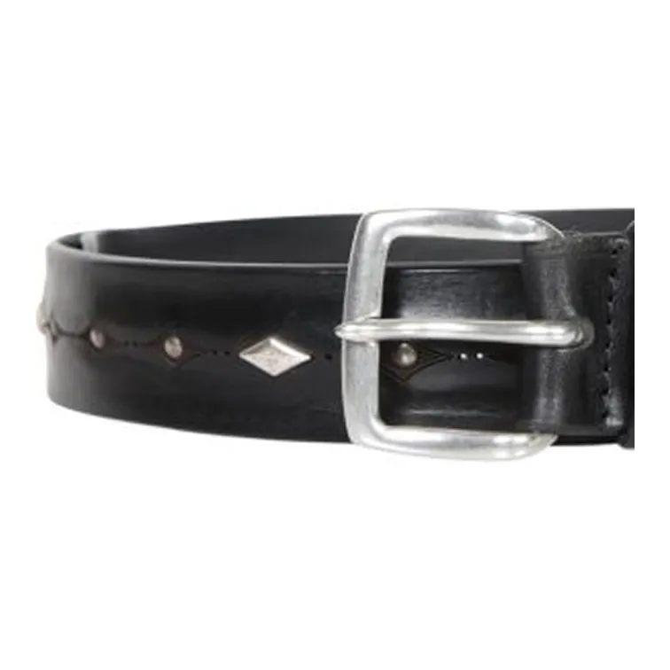 ORCIANI Leather, Stud Leather Belts Men's Black -1