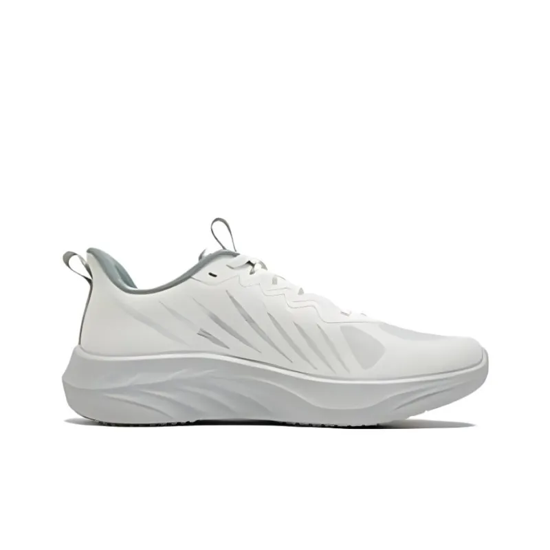 361° Slip Resistant And Breathable Low Top Casual Running Shoes Men's White Gray Green-1