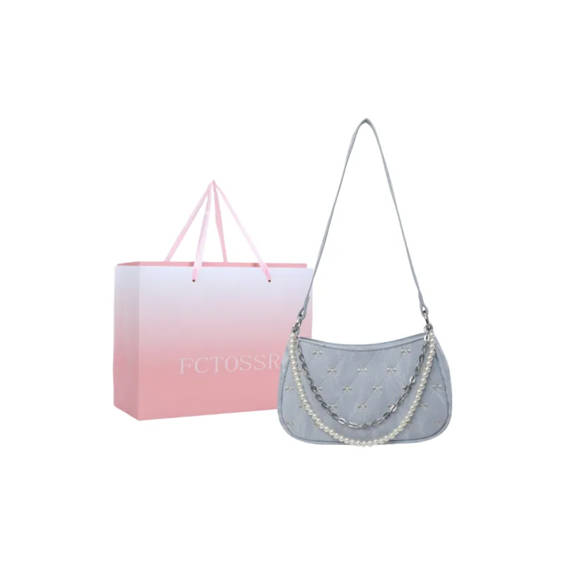 FCTOSSR PU Shoulder Bag Women's White/Silver/Black/Pink-5