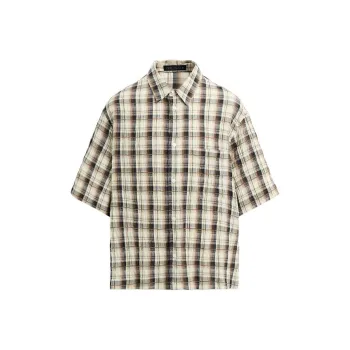 ZARA Shirts Men Brown Blue