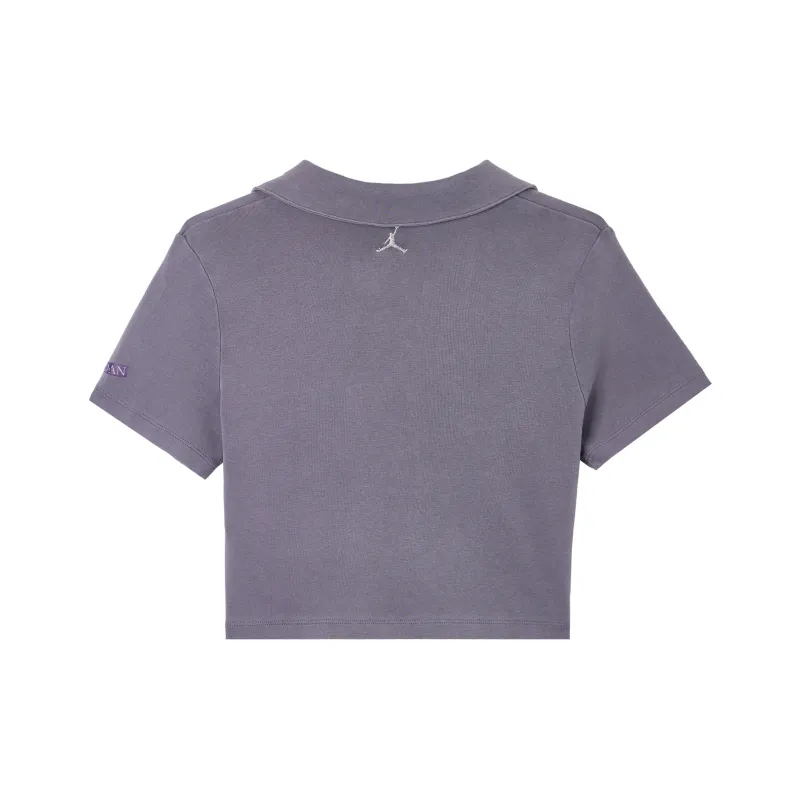 Jordan Crop Tops Women's Dawn Dark Purple-1
