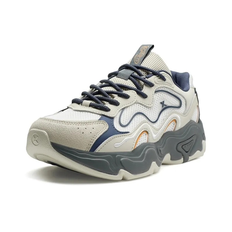 XTEP Nomadic Wear resistant And Lightweight Low Top Casual Shoes Men's Gray White Blue-1