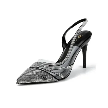 Aimilian High Heels Women's Silver Gray, Black