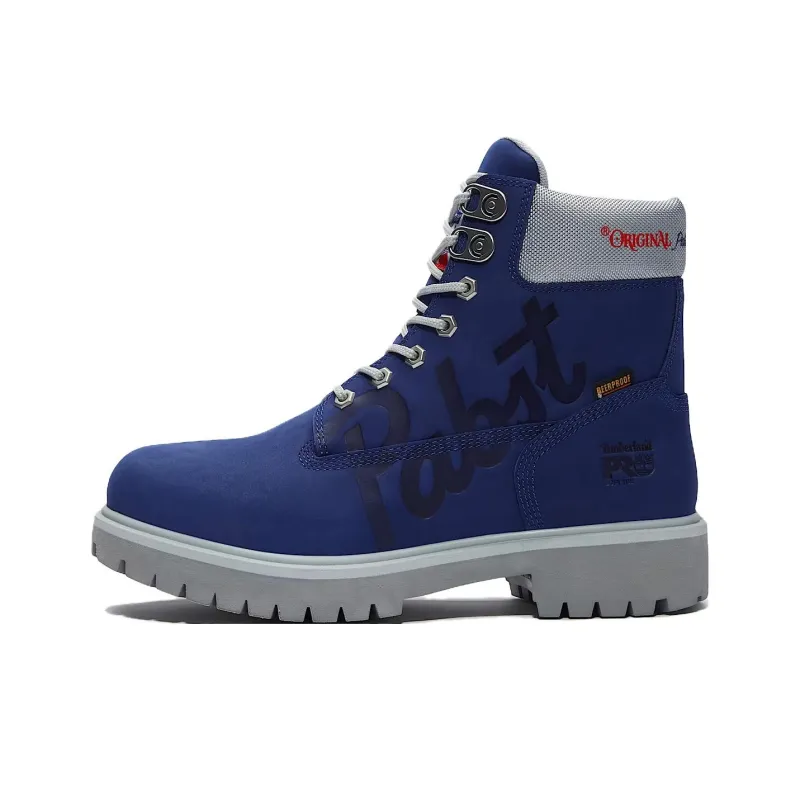 PABST BLUE RIBBON x Timberland PRO Abrasion Resistant Short Outdoor Boots Men's Blue-0