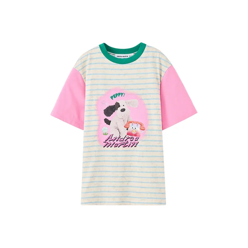 ANDREA MARTIN Drop Shoulder Sleeve T Shirt Women's-12