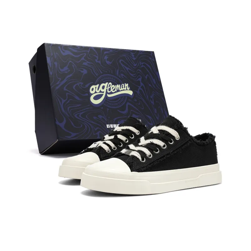 OUGLEMEN Wrapping, Wear Resistant And Non Slip Low Top Skateboard Shoes Men's Box-0