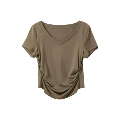 3COLOUR T Shirts Women's Hazelnut Brown