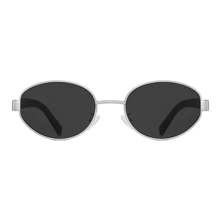 CAPONI Plate And Metal Oval Sunglasses Unisex Multicolor-1