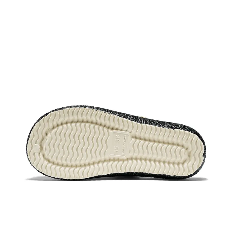 Binary EVA Quick Dry Slip Resistant Closed Toe Slippers Women's Beige Black-2