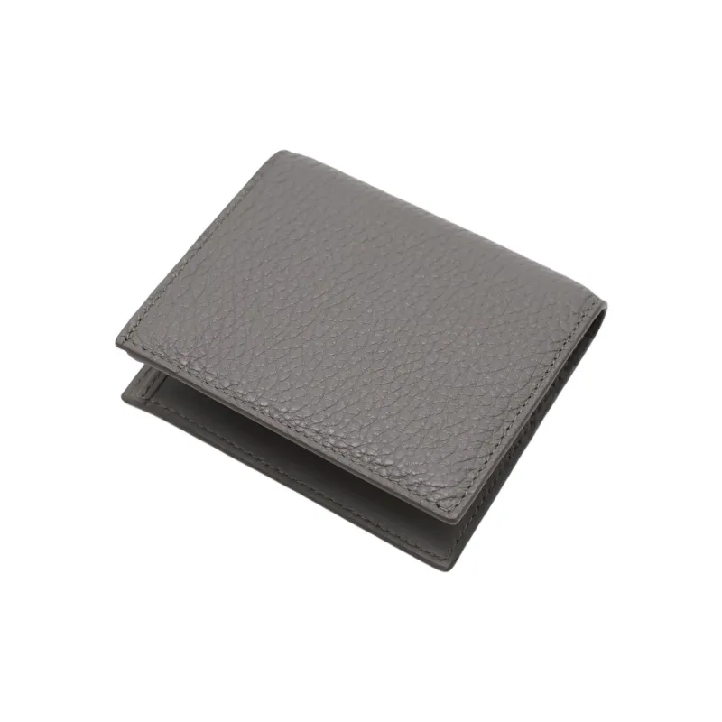 PRADA Leather Wallet Men's Gray-1