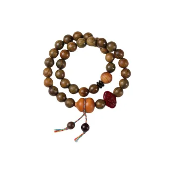 HANCANG Green Sandalwood Wooden Bead Strings Unisex