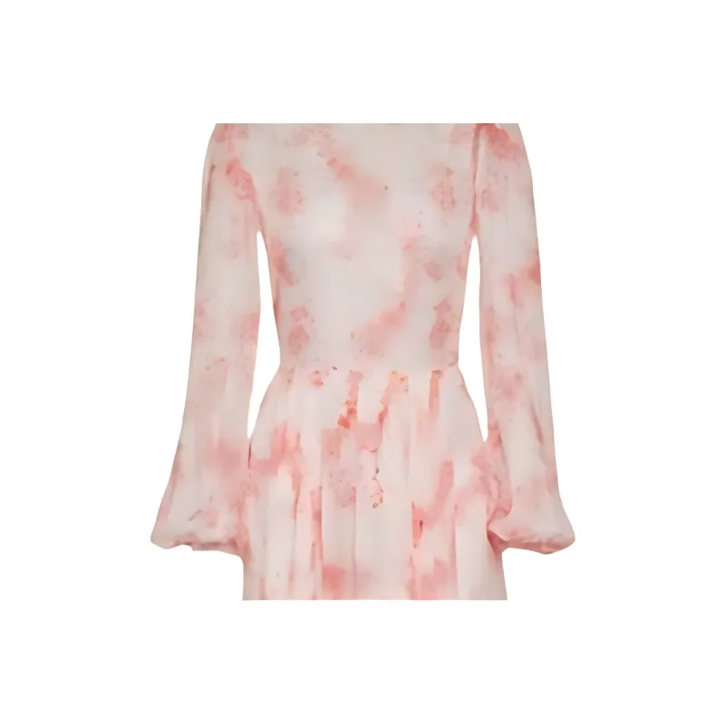 Valentino Long-Sleeved Dresses Women's Red-4