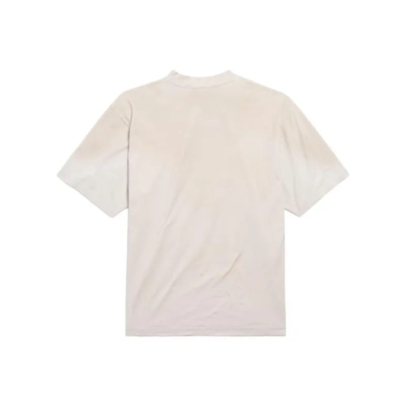 Balenciaga Drop Shoulder Sleeve T Shirt Unisex White Regular Fit-1