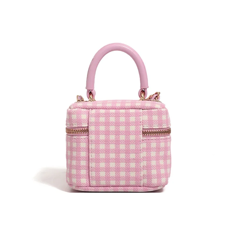 BOBDOG Fabric Box Bag, Shoulder Bag, Crossbody Bag, Handbag Trumpets Women's Pink/Muted Green-2