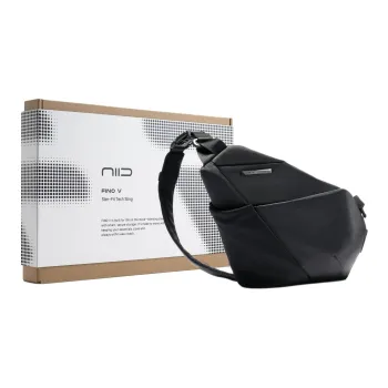 NIID Polyester/Nylon Crossbody, One Shoulder, Gun Bag, Sling Bag Men's Black Tortoise/Shadow Gray