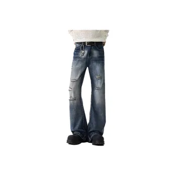 T IRA Jeans Unisex Lightning Crackle[A Shaped Bootcut]