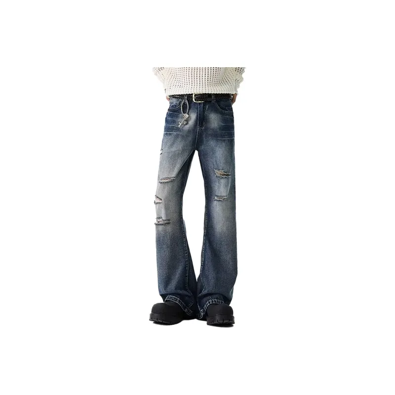 T IRA Jeans Unisex Lightning Crackle[A Shaped Bootcut]-0