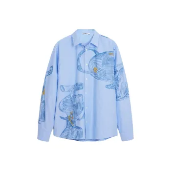 Desigual Shirts Men Light Blue