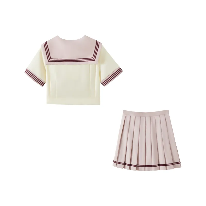 KAZAN Uniforms Women's Dusty Pink Short Sleeved Sailor Suit-1