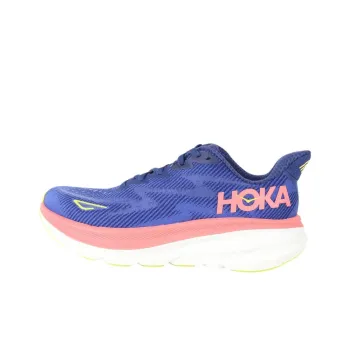 HOKA ONE ONE Clifton 9 Anti Slip Wear Resistant Low Top Running Shoes Women's Dark Blue