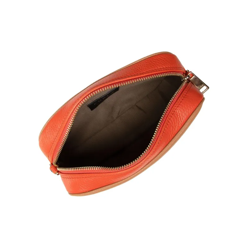 Furla Leather Camera Bag, Shoulder Bag Mini Women's Khaki & Orange-2