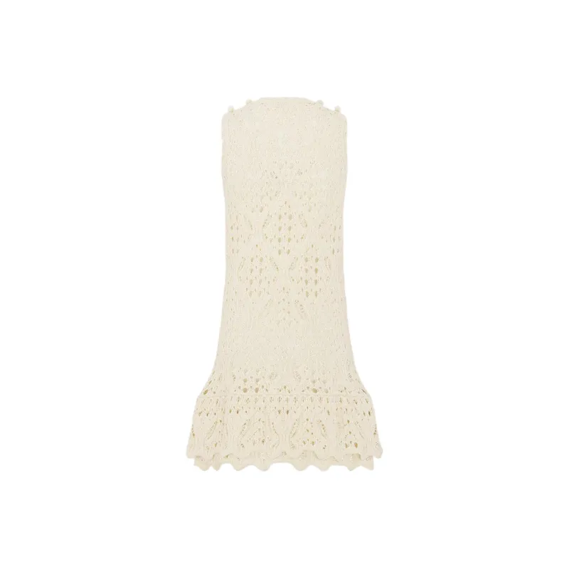 DIOR Sleeveless Dress Women's Beige-1