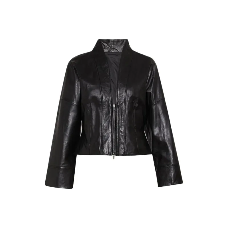 Marella Leather Jacket Women's Black-0