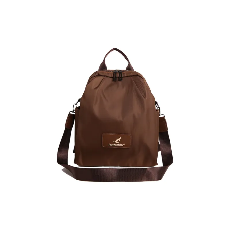 SUN EARTH &U Nylon Backpack Unisex Coffee/Black-0