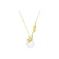 Wheat Ear and Heart-to-Heart Necklace (Gold)