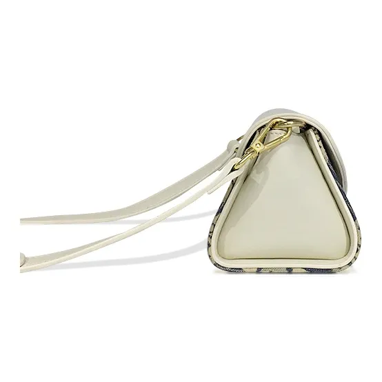 MACK JODAER Synthetic Leather Shoulder Bag, Crossbody Bag Women's Ecru-2
