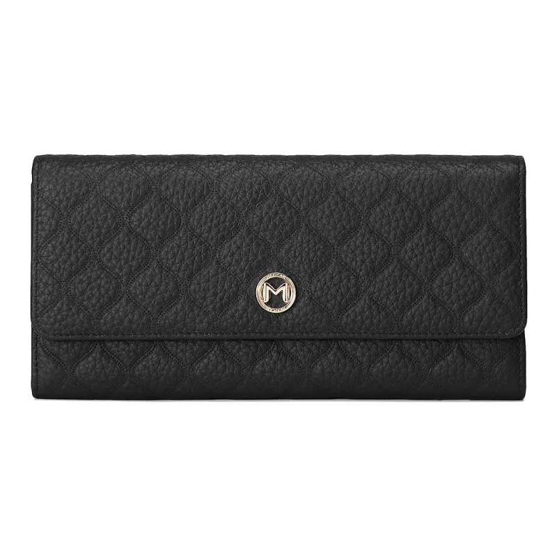 MEXICAN Cow Leather Wallet Women's Ecru/Pink/Black-9