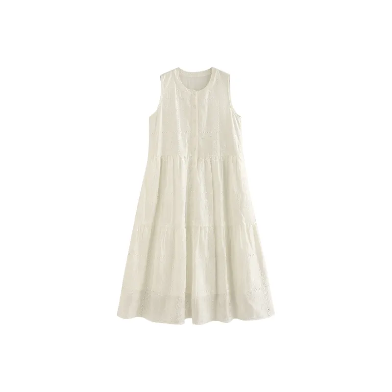 Initial Language Sleeveless Dress Women's-0