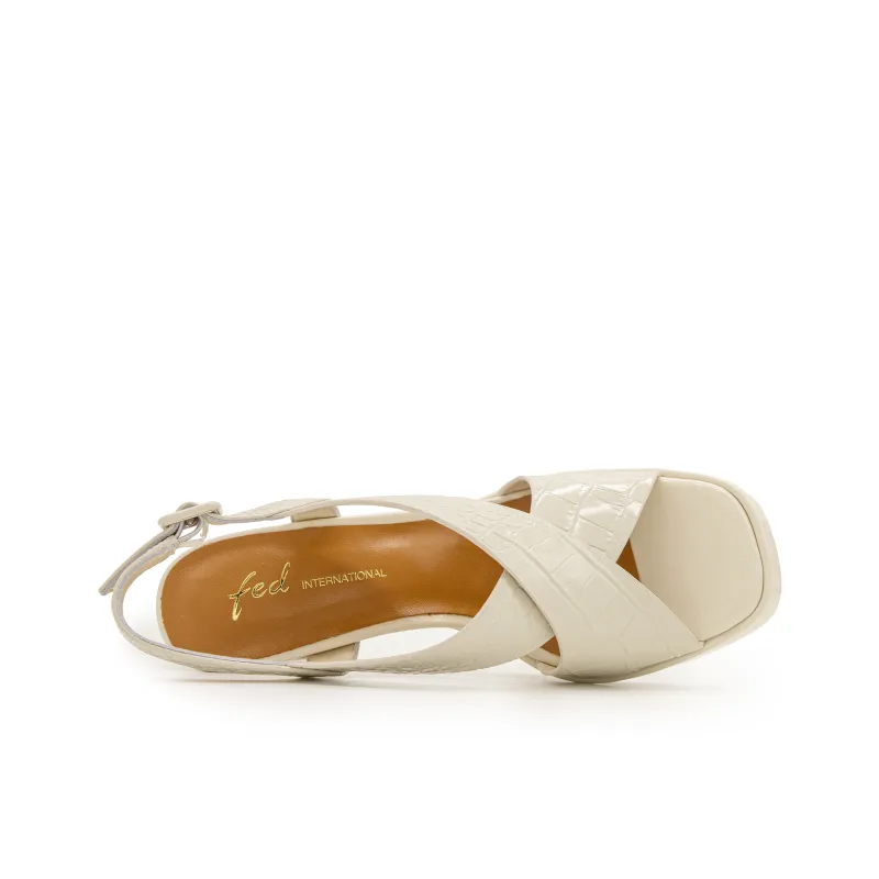 FED One Strap Sandals Women's Beige-2