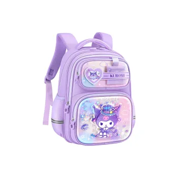 Hello Kitty Kuromi My Melody Cinnamoroll Sanrio Series Polyester Student Bag Regular Women's Purple/Pink