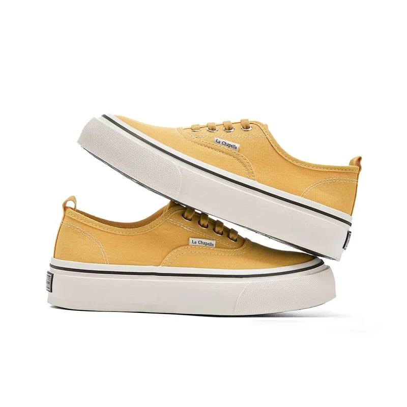 La Chapelle Low Top Canvas Shoes Women's Yellow-3