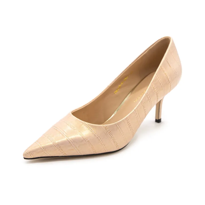FED Slim Heel High Heels Women's Pink-5
