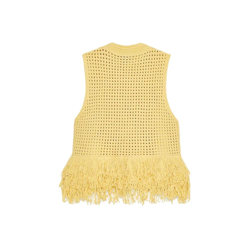 ZARA Tank Tops Women's Yellow-1