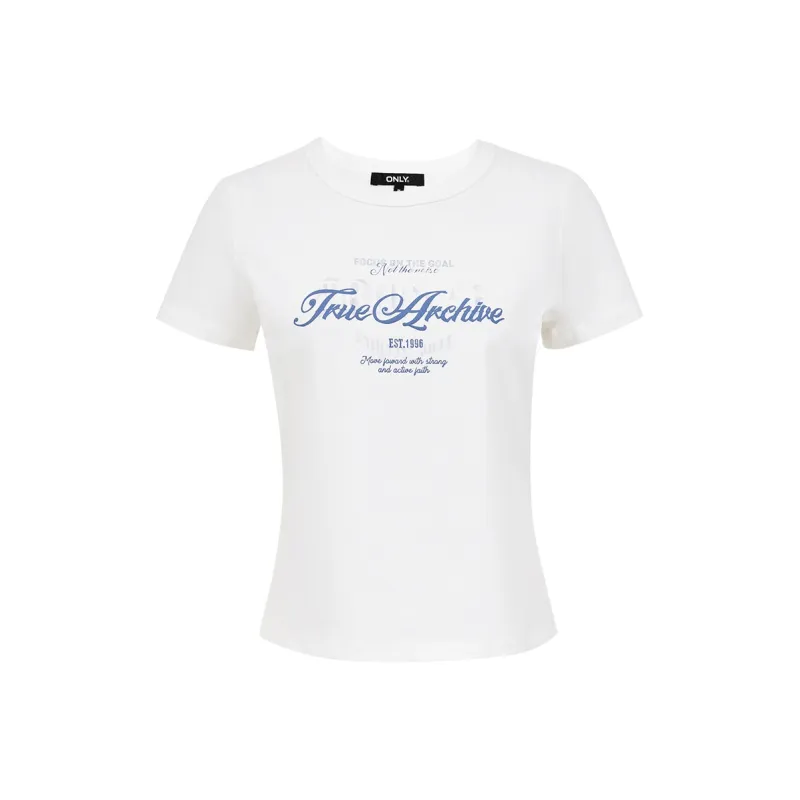 ONLY T Shirts Women's A43 Cream White-0
