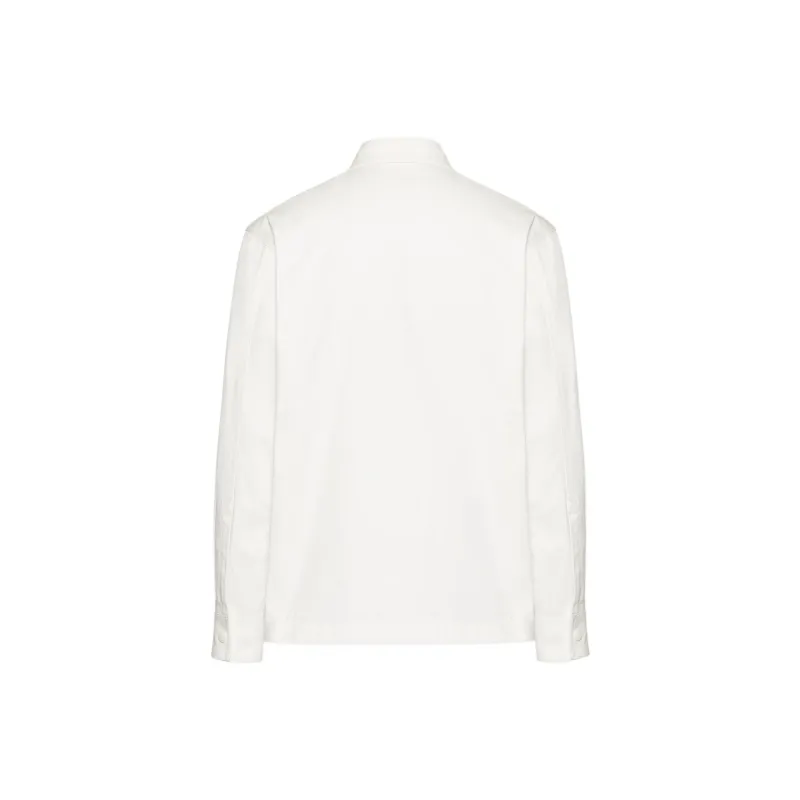 Valentino Logo Plaque Long Sleeved Shirt Jacket-1
