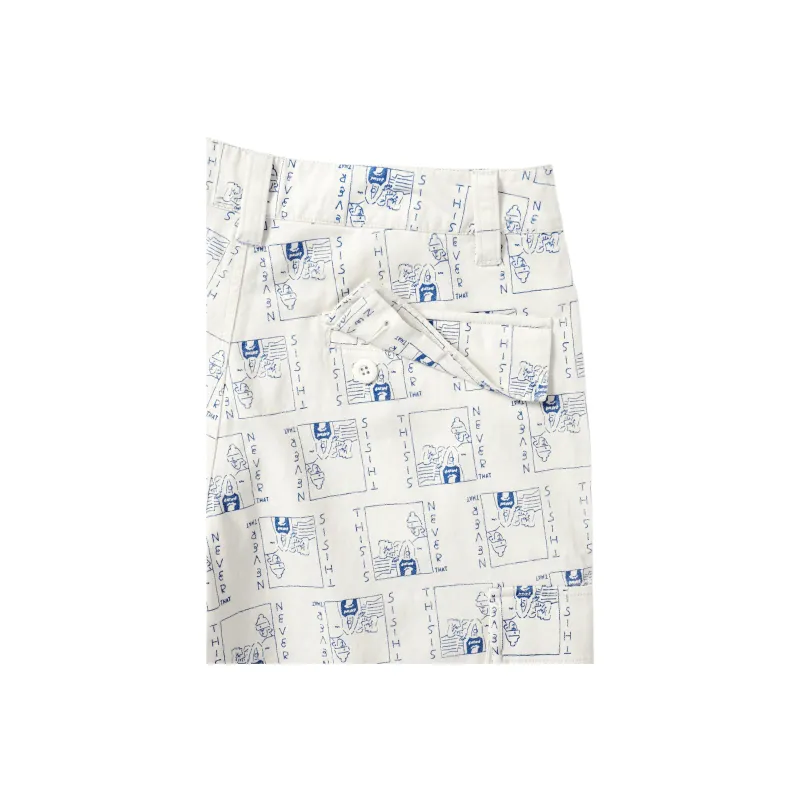 Thisisneverthat Long Field Collaboration Cargo Shorts Unisex White-2