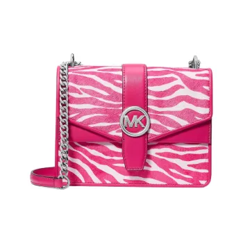 MICHAEL KORS Greenwich Calf Hair Shoulder Bag, Crossbody Bag Trumpets Women's Dragon Fruit