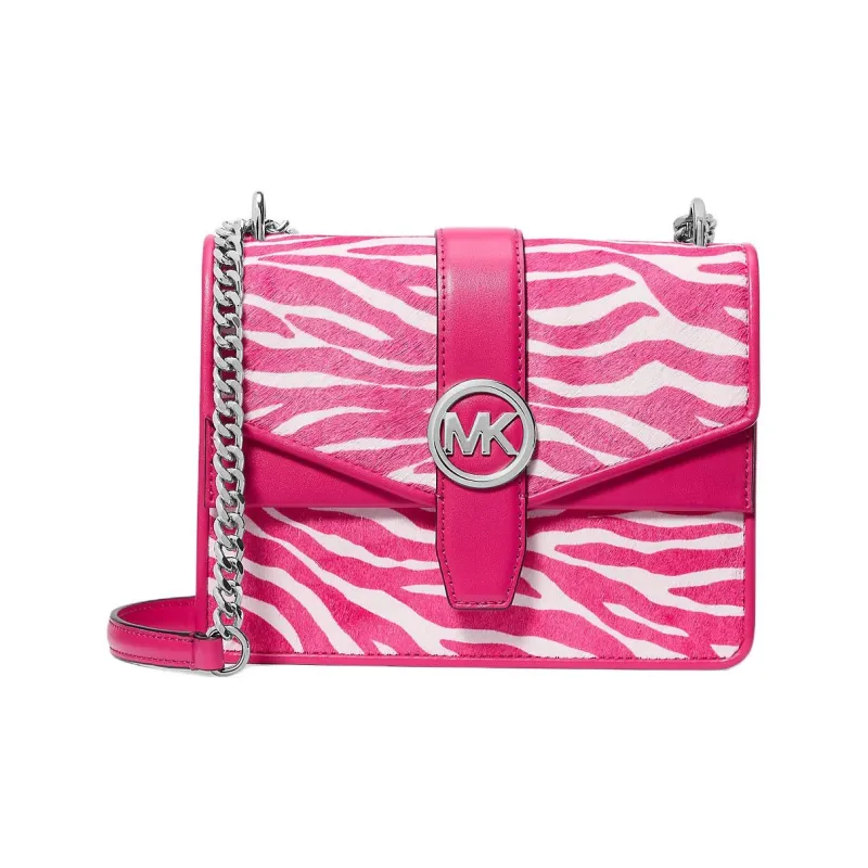 MICHAEL KORS Greenwich Calf Hair Shoulder Bag, Crossbody Bag Trumpets Women's Dragon Fruit-0