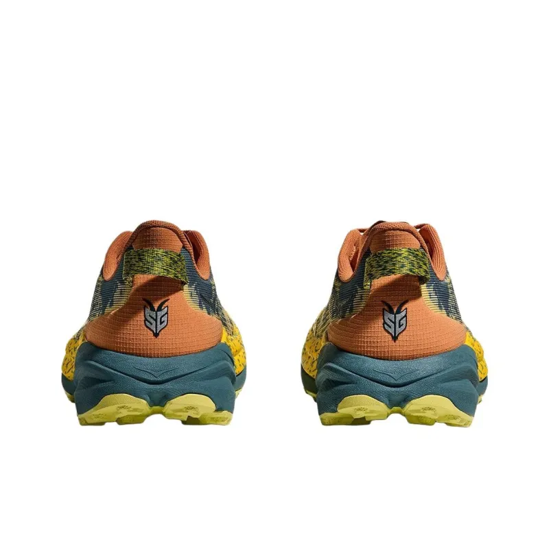 HOKA ONE ONE Speedgoat 6 Cushioning, Wear Resistant Low Top Running Shoes Men's Yellow Orange-6