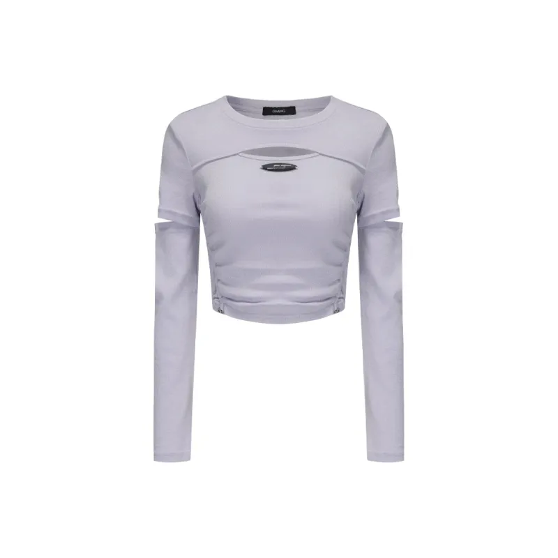 GIMING Crop Tops Women's Purple-0