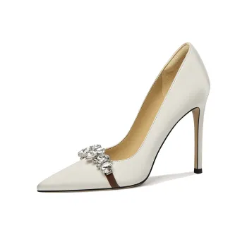Lily Wei Returning Boats Slim Heel High Heels Women's White