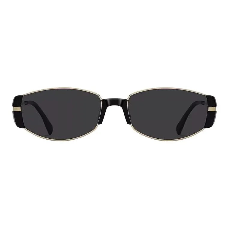 CAPONI Plate And Metal Irregular Shape Sunglasses Unisex Multicolor-3