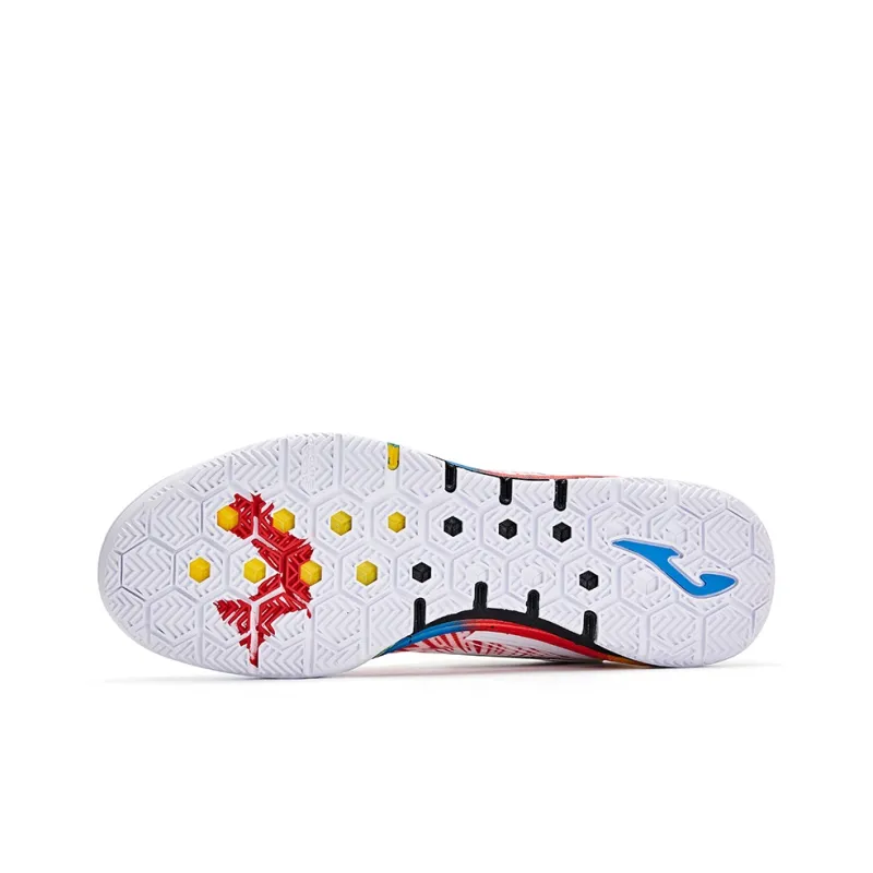 Joma IC/IN Anti Slip Wear Resistant Soccer Shoes Men's White-4