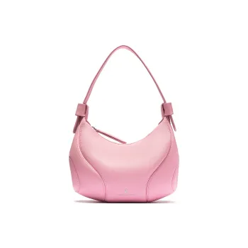 ROBERTA DI CAMERINO Synthetic Leather Underarm Baseball Shoulder Bag Women's Barbie Pink/Classic Black